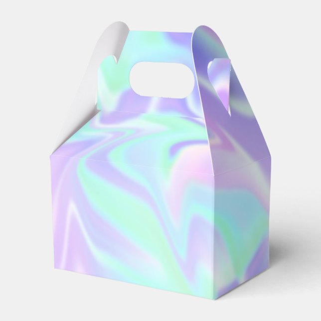 Pretty Pastel Design Wedding Favor Box (Front Side)