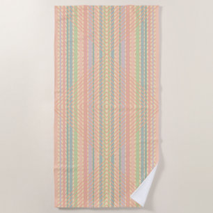 Pretty Pastel Diamond Pattern  Beach Towel