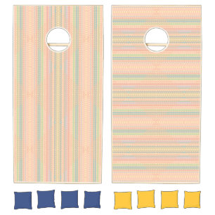 Pretty Pastel Diamond Pattern Cornhole Set