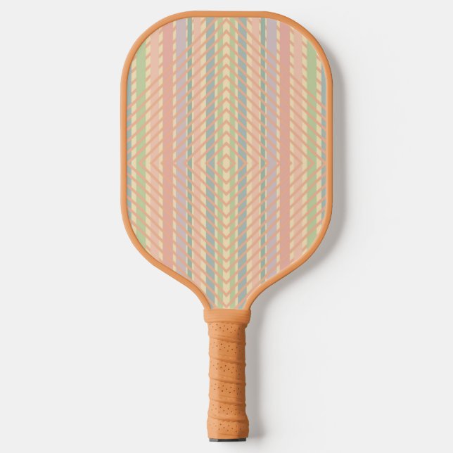 Pretty Pastel Diamond Pattern Pickleball Paddle (Front)