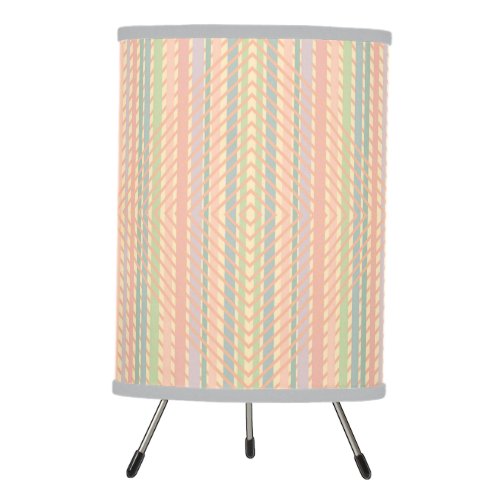 Pretty Pastel Diamond Pattern  Tripod Lamp