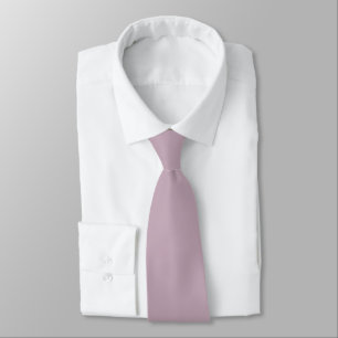 Pretty Pastel Dusty Rose Flower Pink Solid Color Neck Tie