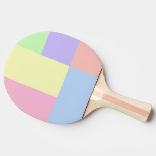 Pretty Pastel Easter Spring Color Block Print Ping Pong Paddle