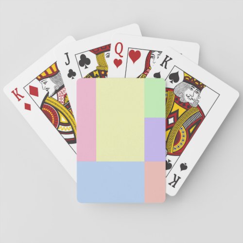 Pretty Pastel Easter Spring Color Block Print Playing Cards
