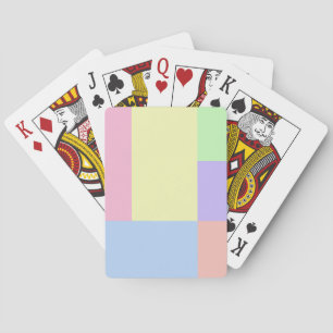 Pretty Pastel Easter Spring Color Block Print Poker Cards