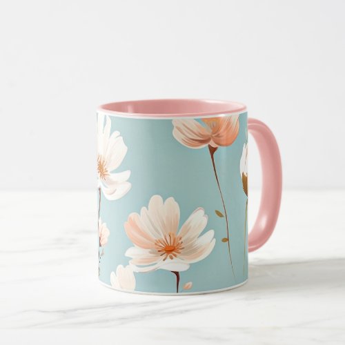 Pretty Pastel floral pattern AI generated Mug