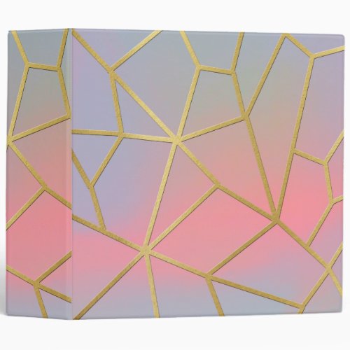 Pretty Pastel Geometrical Mosaic Pattern Binder
