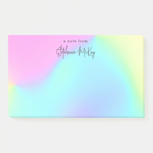 Pretty pastel gradient personalized post_it notes