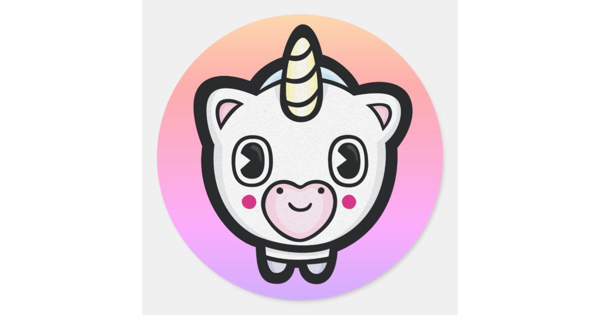 Pretty Pastel Happy Unicorn Emoji Stickers Zazzle Com