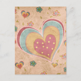Pretty Pastel Heart Postcard