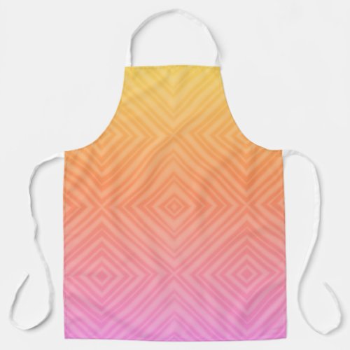 Pretty Pastel Hypnotic Diamond Modern Pop Art Apron