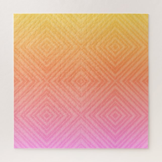 Pretty Pastel Hypnotic Diamond Modern Pop Art Jigsaw Puzzle (Vertical)