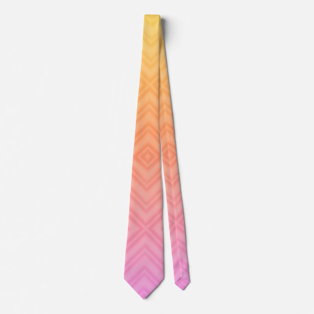 Pretty Pastel Hypnotic Diamond Modern Pop Art Neck Tie (Front)