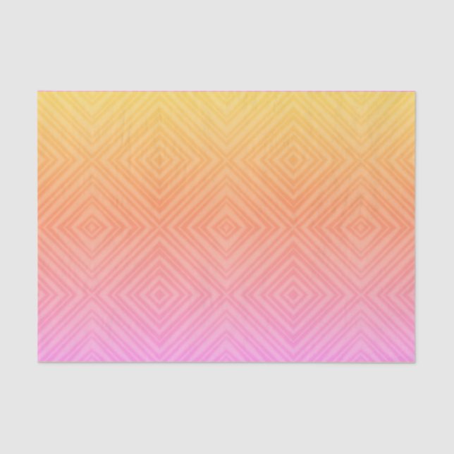 Pretty Pastel Hypnotic Diamond Modern Pop Art Tissue Paper (Front)