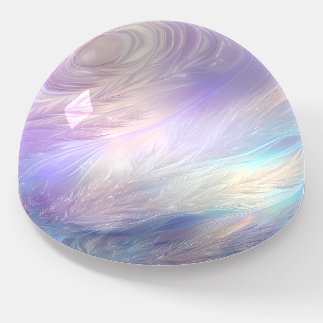 Pretty Pastel Ice Shard Pattern Paperweight (Angled)
