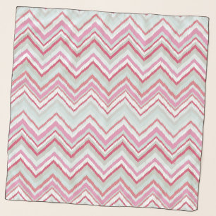 Pretty Pastel Ikat Chevron Zig Zag Pattern Scarf