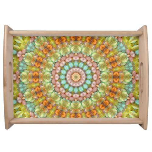 Pretty Pastel Jellybean Easter Candy Mandala Serving Tray