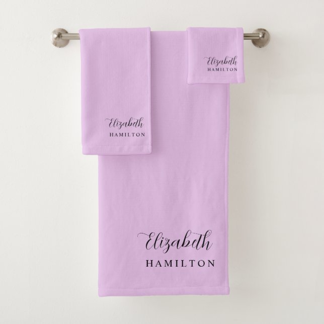 Pretty Pastel Lavender Personalized Bath Set (Insitu)