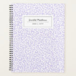 Pretty Pastel Leopard Pattern Print Name Purple Planner<br><div class="desc">This stylish planner notebook features a leopard print pattern in light pastel purple. Easy to personalize for any use - a gift, back to school, college, teens, moms, etc! The back contains the same background design as the front. Great for someone who needs to stay organized! For custom design or...</div>