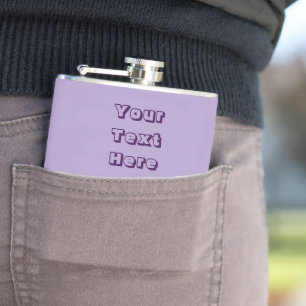 Pretty Pastel Lilac / Lavender / Purple Flask