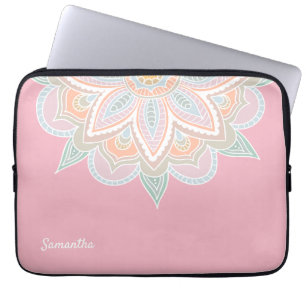 Pretty Pastel Mandala Laptop Case