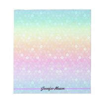 Pretty Pastel Mermaid Personal Note Pad Add Name Pretty Pastel Mermaid Personal Note Pad Add Name
