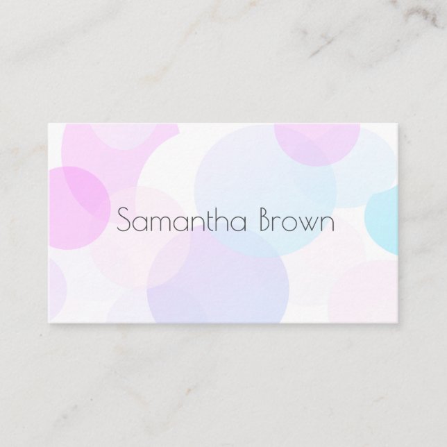 pretty pastel minimalist abstract modern custom business card (Front)