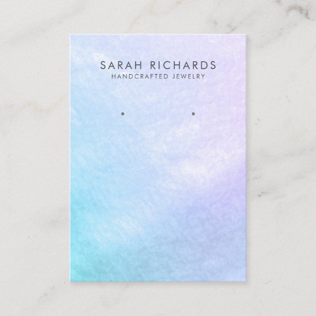 Pretty Pastel Mother of Pearl Elegant Earring Business Card (Front)