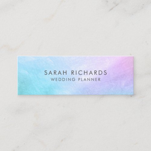 Pretty Pastel Mother of Pearl Minimalist Mini Business Card