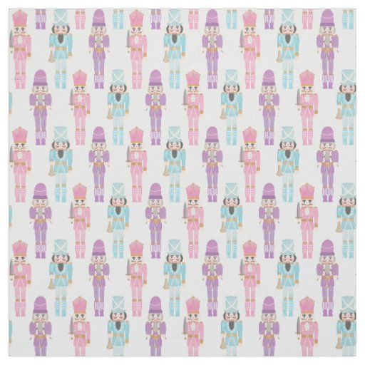 Pretty Pastel Nutcracker Soldiers Holidays Crafts Fabric