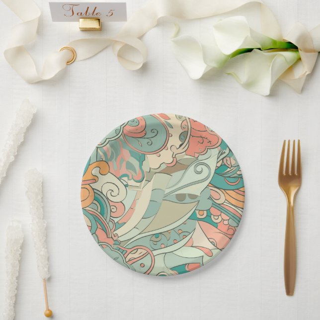 Pretty pastel paper plates (Wedding)