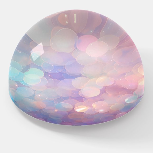 Pretty Pastel Pearly Girly Glamorous  Paperweight (Angled)