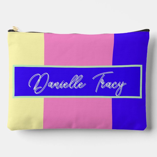  Pretty Pastel Personalized Accessory Pouch (Front)