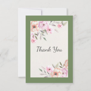 Pretty Pastel Petals Thank You Card