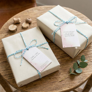 Pretty Pastel Pink Cherry Blossom Wedding favor Gift Tags
