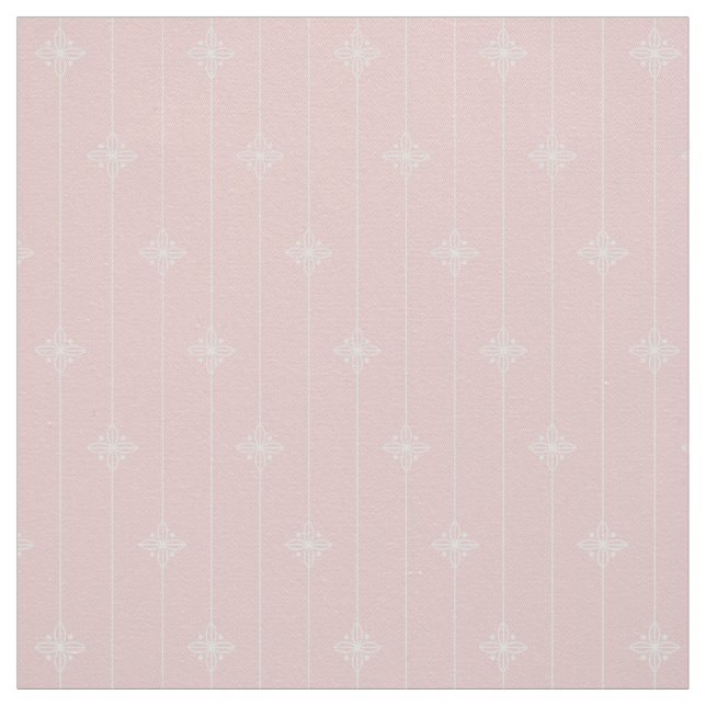 Pretty Pastel Pink Floral Pattern Fabric (Swatch)
