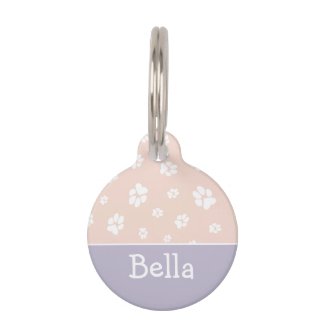Pretty Pastel pink purple Paw print Pattern Name