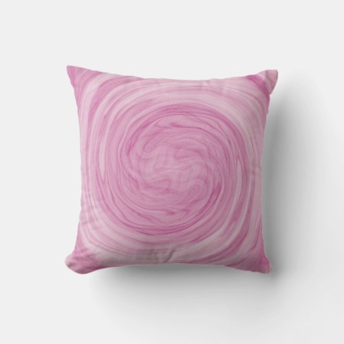 Pretty Pastel Pink Swirl Throw Pillow