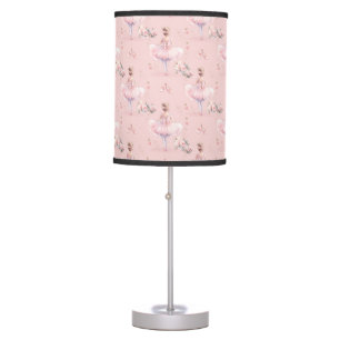 PRETTY PASTEL PINK & WHITE BALLERINAS TABLE LAMP