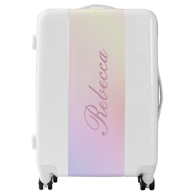 Pastel pink online luggage