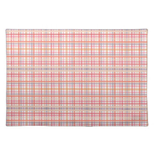 Pretty Pastel Plaid Cloth Placemat