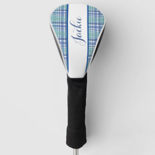 Pretty Pastel Plaid Golf Head Cover