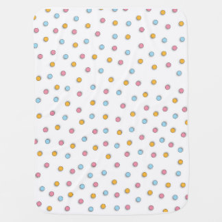 Pretty Pastel Polka Dot Baby Blanket