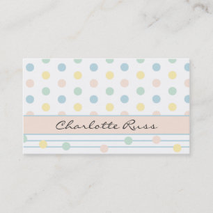 Pretty Pastel Polka Dot Mommy Card