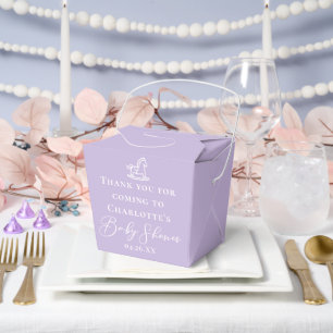 Pretty Pastel Purple Baby Shower Fortune Favor Boxes