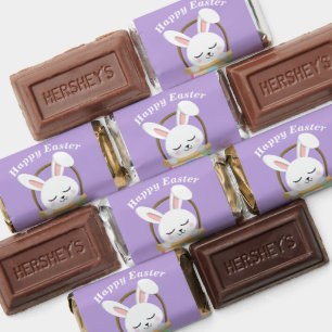 Pretty Pastel Purple Happy Easter Bunny Party Hershey's Miniatures