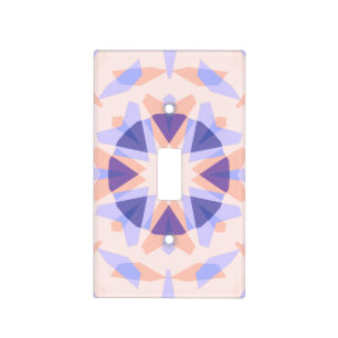 Pretty Pastel Purple Peach Star Eclectic Kitsch Light Switch Cover