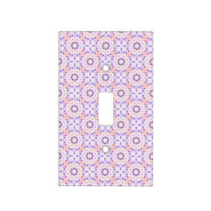 Pretty Pastel Purple Peach Star Eclectic Kitsch Light Switch Cover