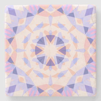 Pretty Pastel Purple Peach Star Girls Decorative Stone Coaster