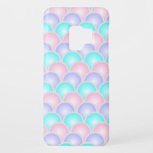 pretty pastel purple pink turquoise mermaid scales Case_Mate samsung galaxy s9 case